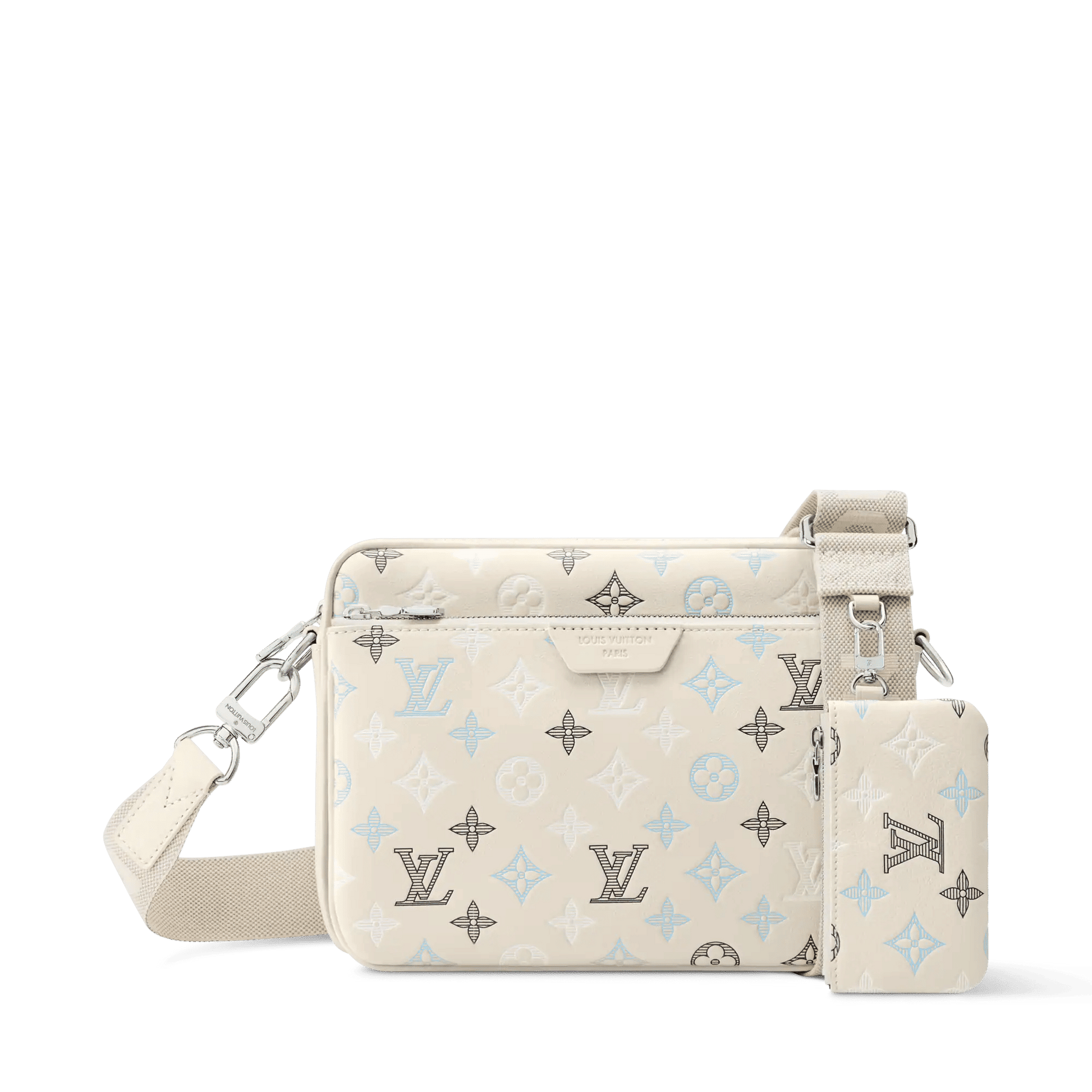 Men's Trio Messenger Bag Monogram Shadow
