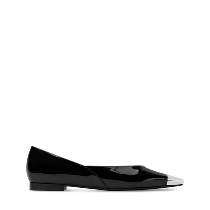 Women's Urban Twist Ballerina Black Patent Calf Leather 1AJNW7