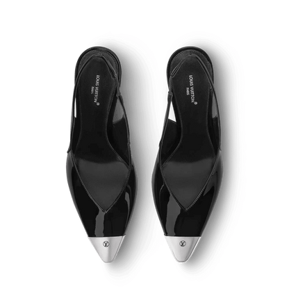 Women's Urban Twist Slingback Pump Black Patent Calf Leather 1AJKR0