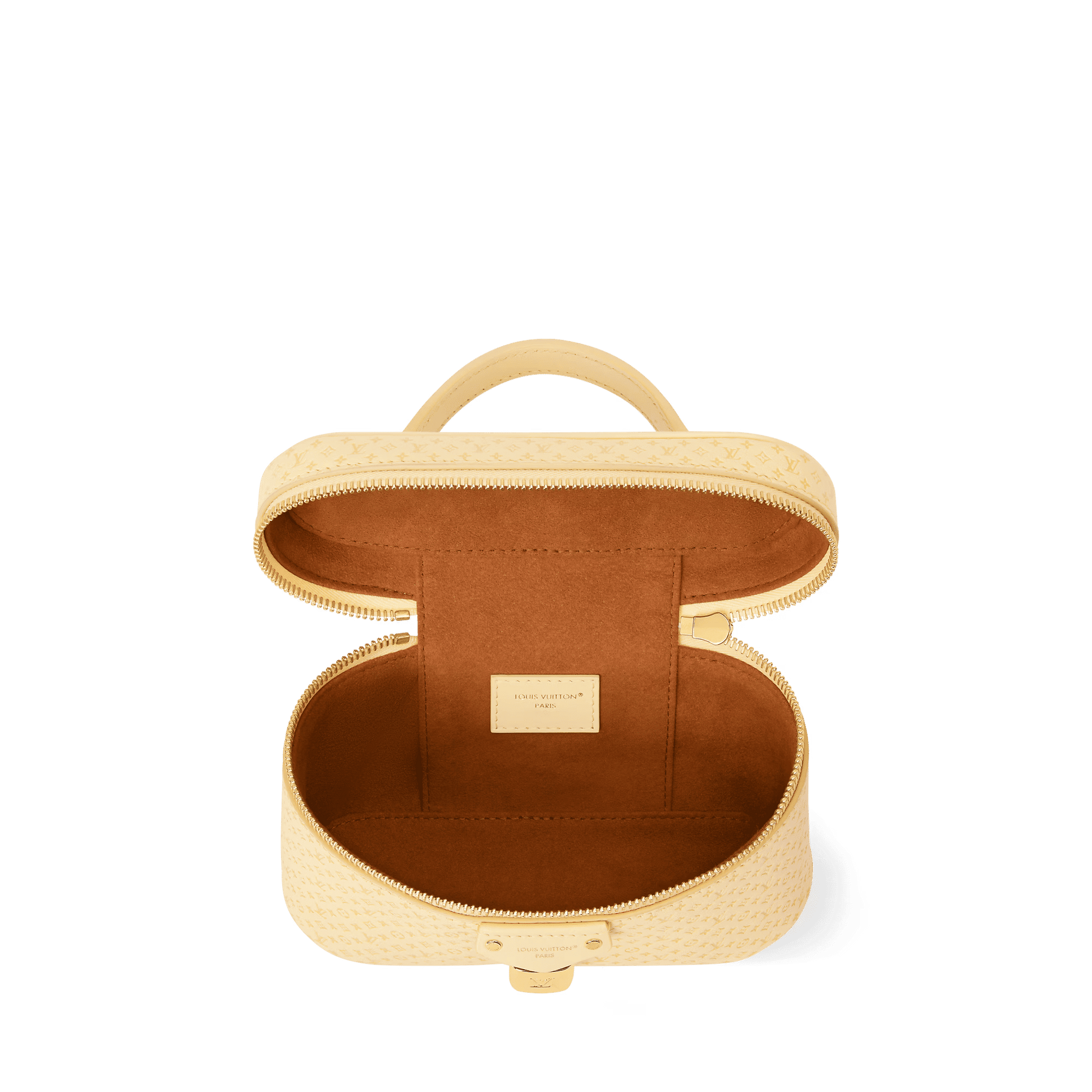 Vanity Chain Pouch Banana Calfskin Leather Gold-Toned Hardware