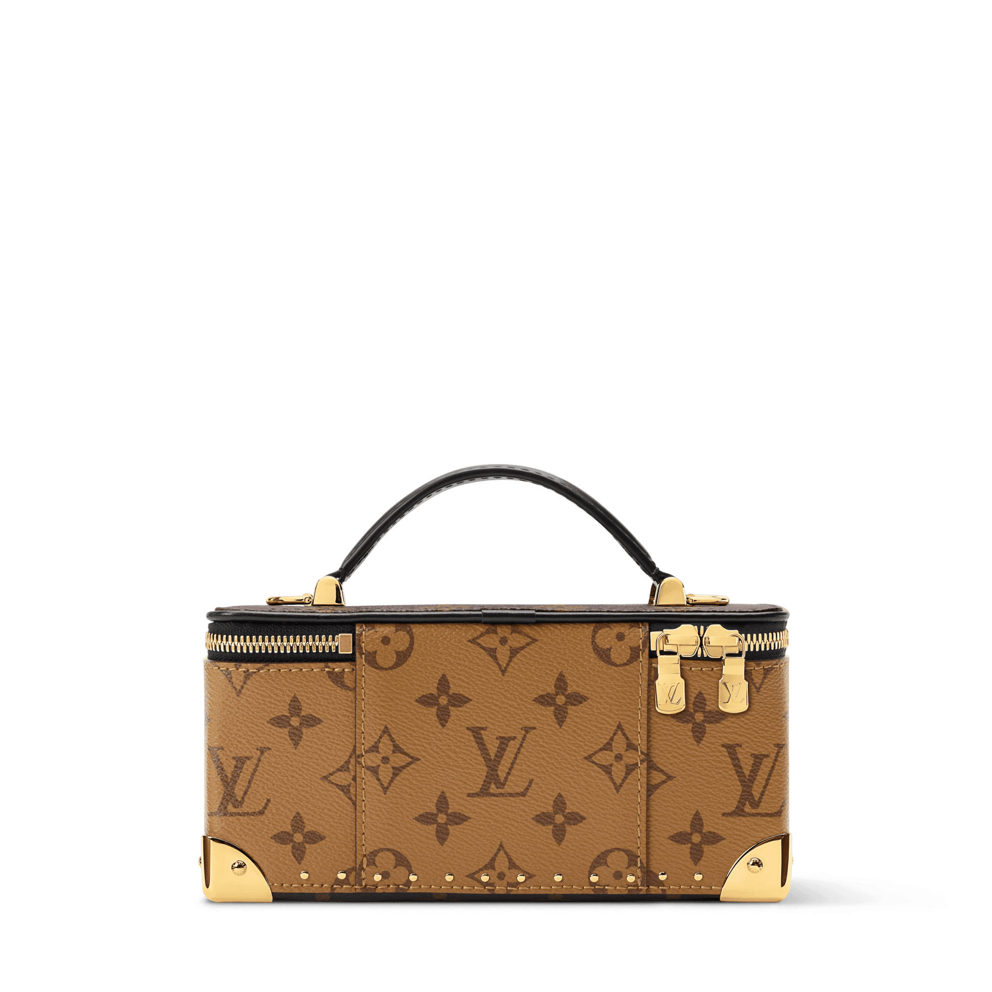 Women's Vanity Pouch Trunk Monogram Reverse Canvas Chain Wallet