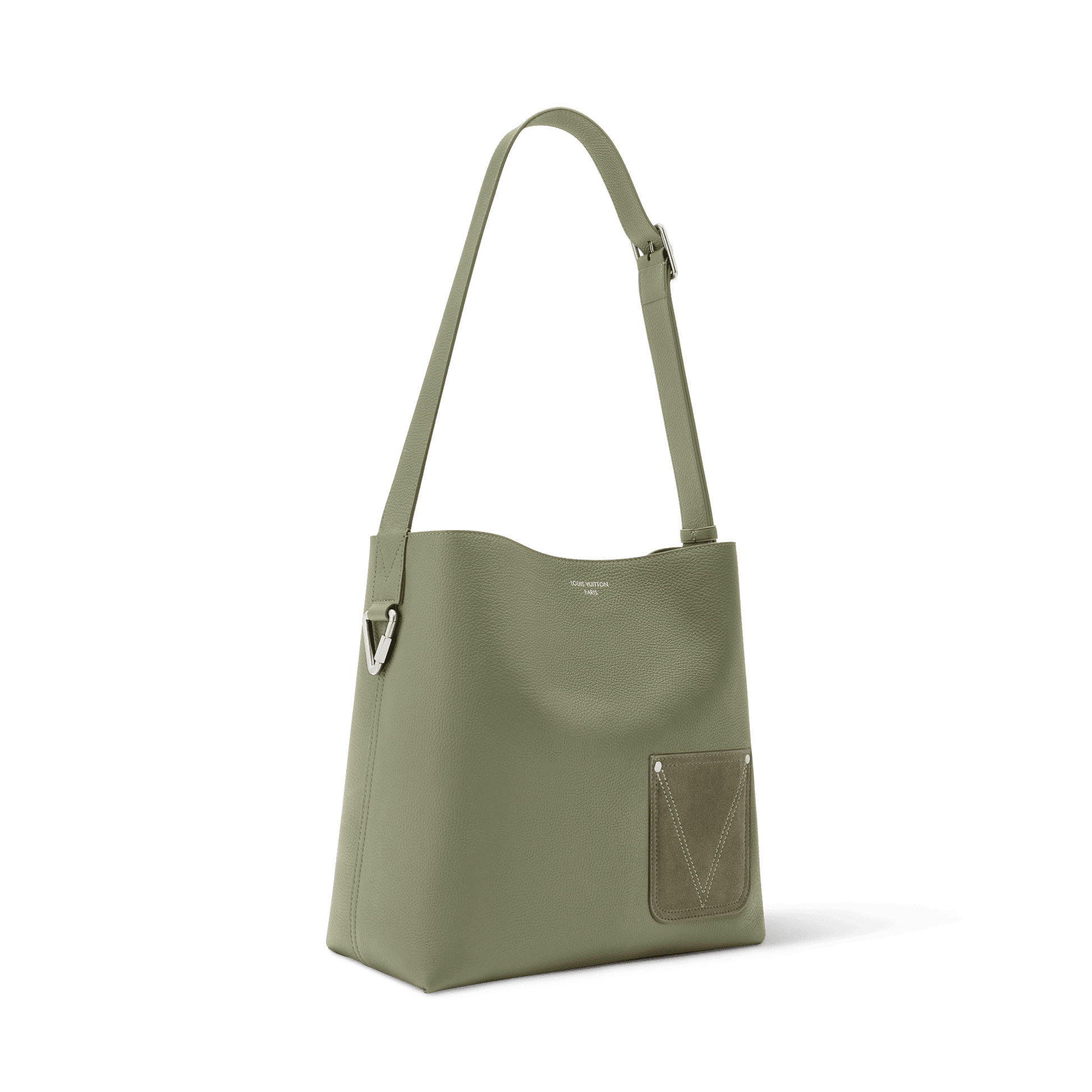 Men's Verso Hobo LV Touch Calfskin Khaki