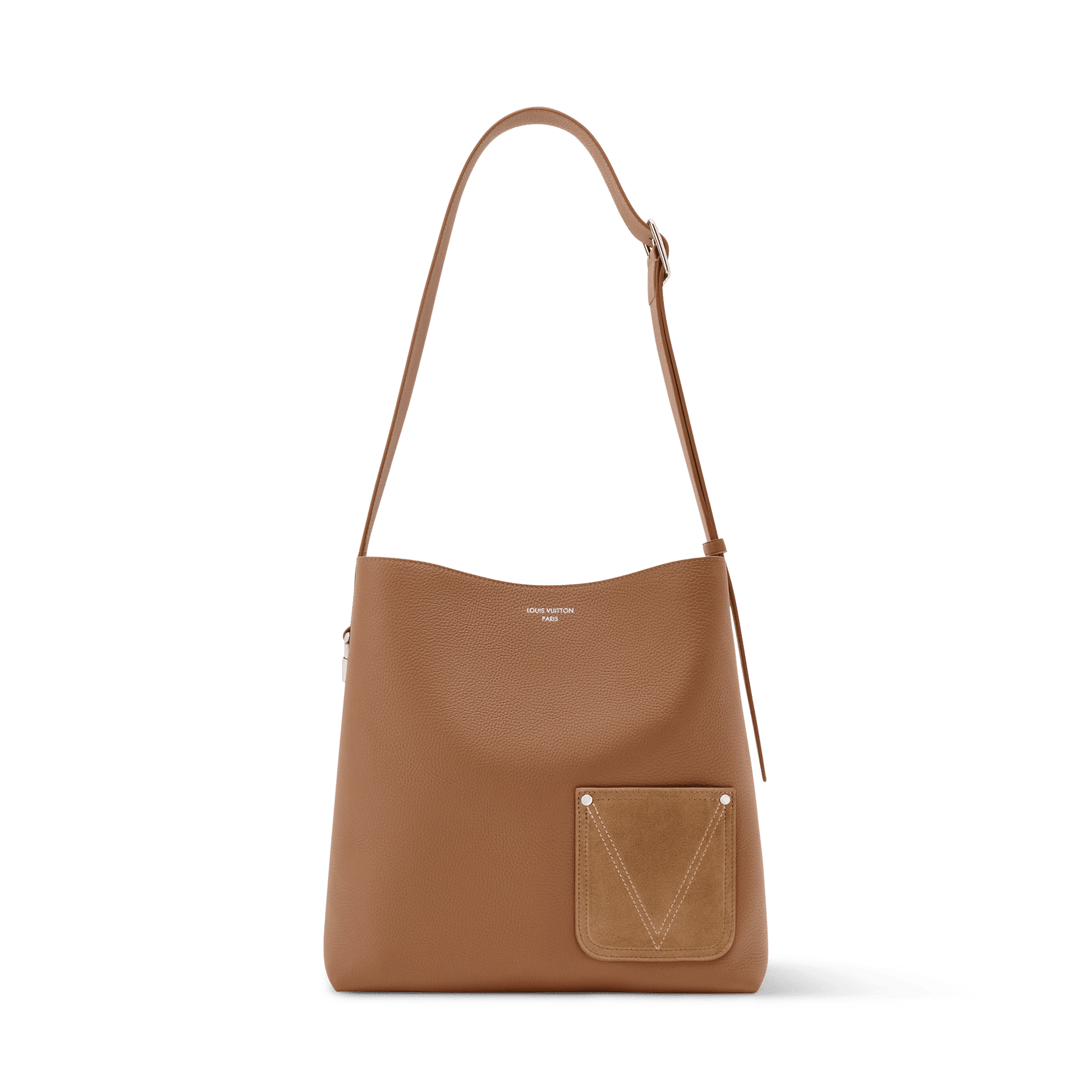 Men's Verso Hobo LV Touch Calfskin Leather Tan