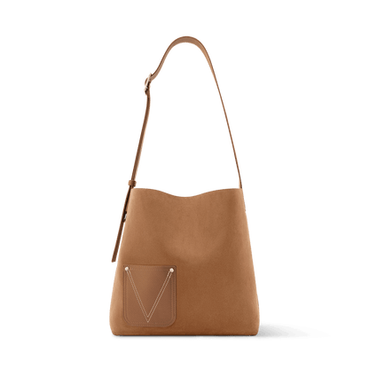Men's Verso Hobo LV Touch Calfskin Leather Tan