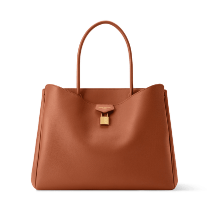 Women's Vendome MM Cognac Calfskin Leather Tote Bag M26501