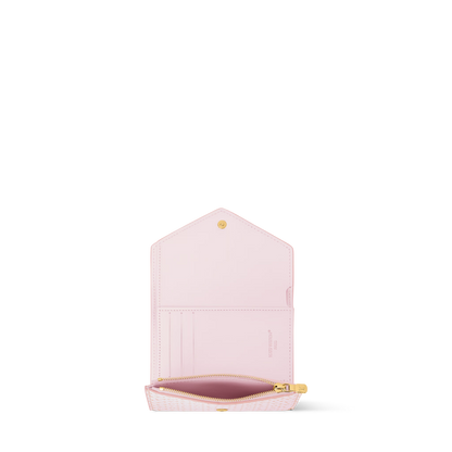 Victorine Wallet Minigram Calfskin Leather Light Bliss Gold-Toned Hardware