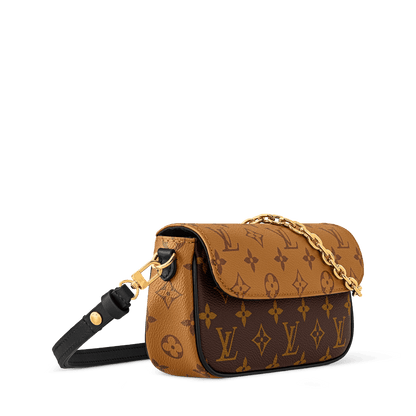Women's Wallet On Chain Ivy Monogram Reverse Canvas Chain Wallet