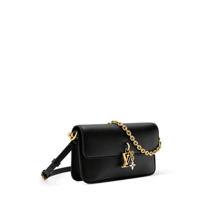 Women's Wallet On Chain LV Bloom Calfskin Leather Chain Wallet M29457