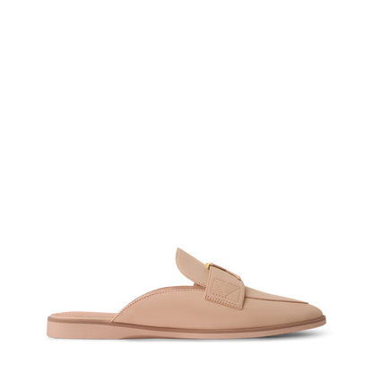 Women's LV Mare Flex Open Back Loafer Beige Nubuck Calf Leather 1AIGO4