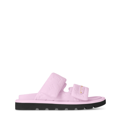 Women's Pool Pillow Pink Calf Leather Mule 1AJN63