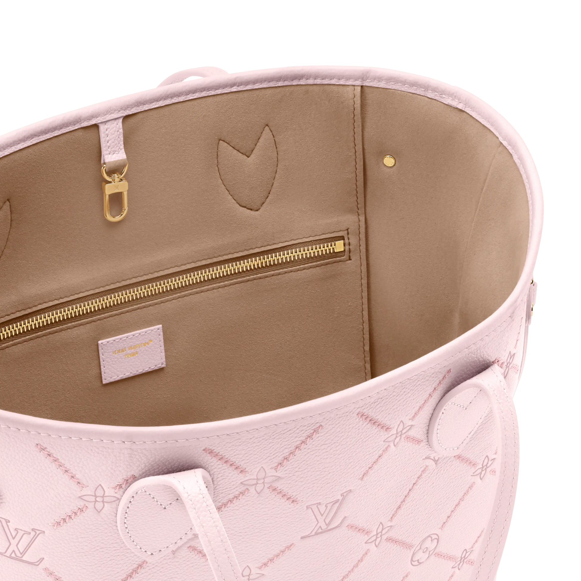 Women's Neverfull MM Light Bliss Monogram Empreinte Leather Tote Bag M28527