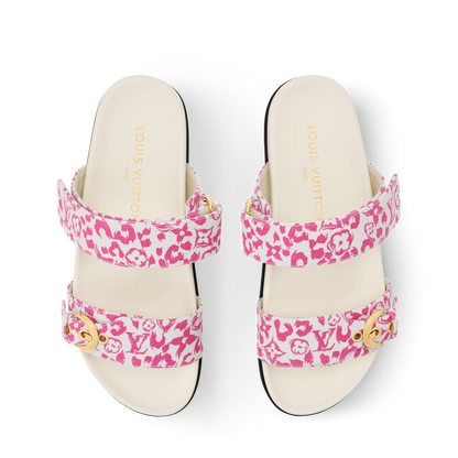 Women's Bom Dia Comfort Mule Monogram Leopard Canvas 1AJQPV
