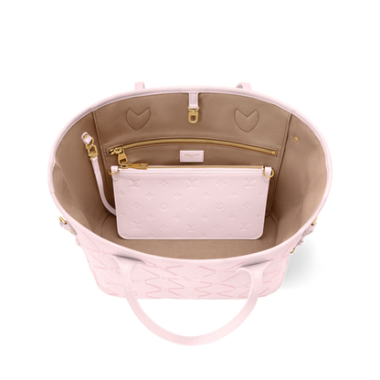 Women's Neverfull MM Light Bliss Monogram Empreinte Leather Tote Bag M28527