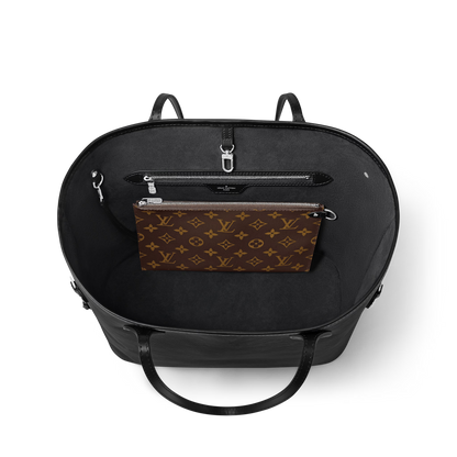 Women's Neverfull MM Black Epi Leather Tote Bag M11930