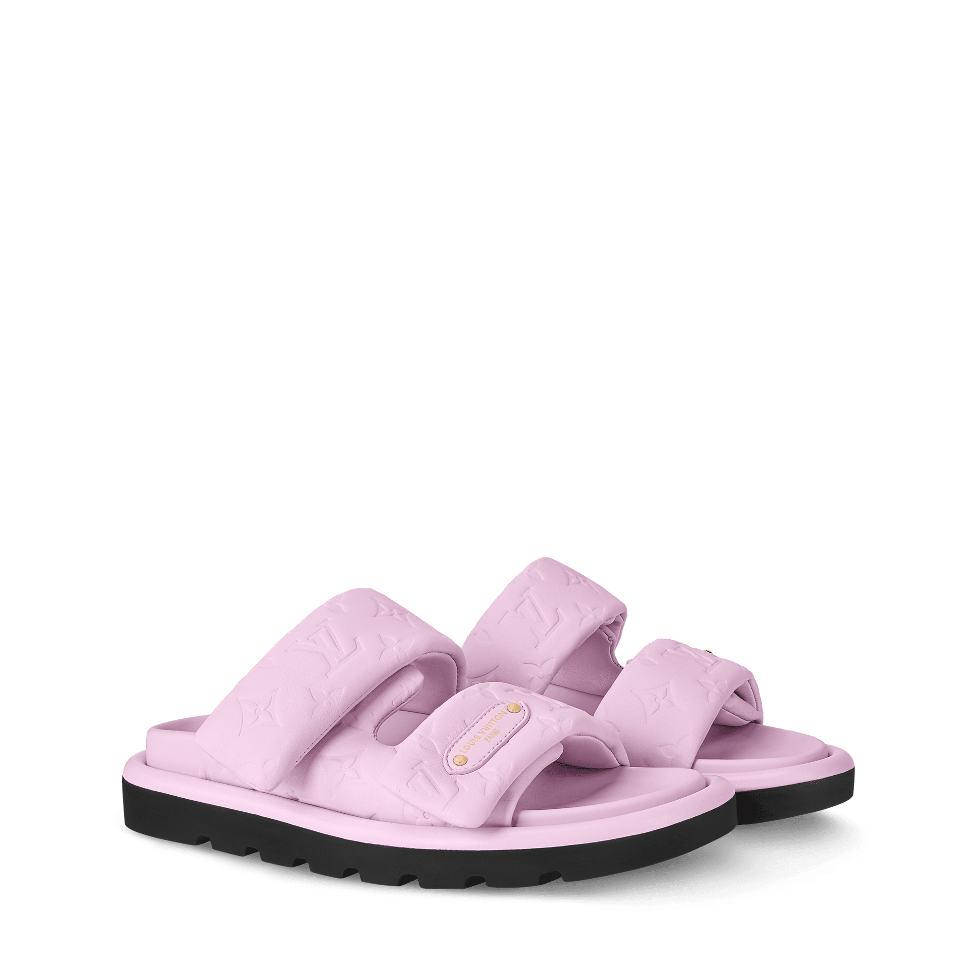 Women's Pool Pillow Pink Calf Leather Mule 1AJN63