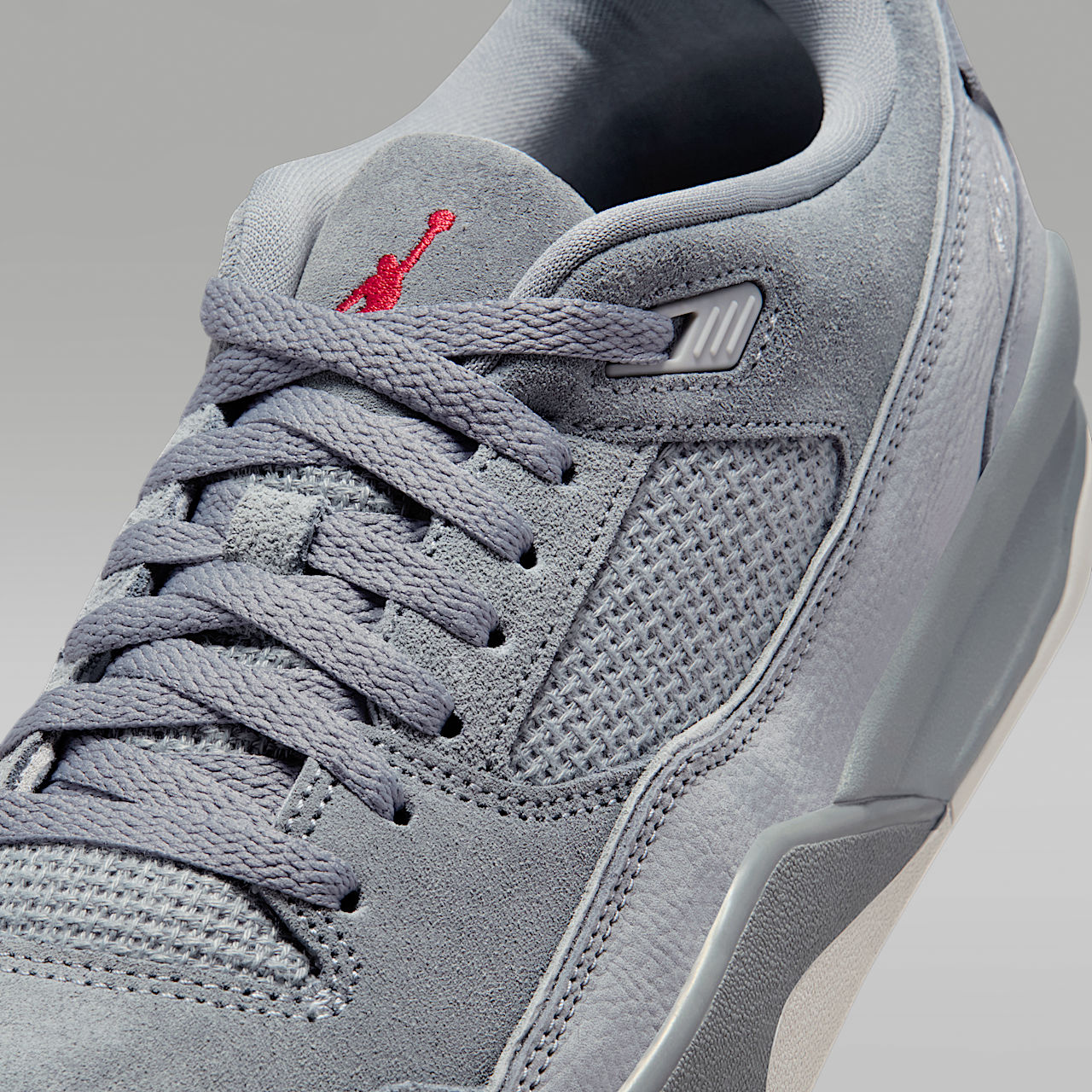 Flight Court Men's Shoes Cool Grey Leather Suede