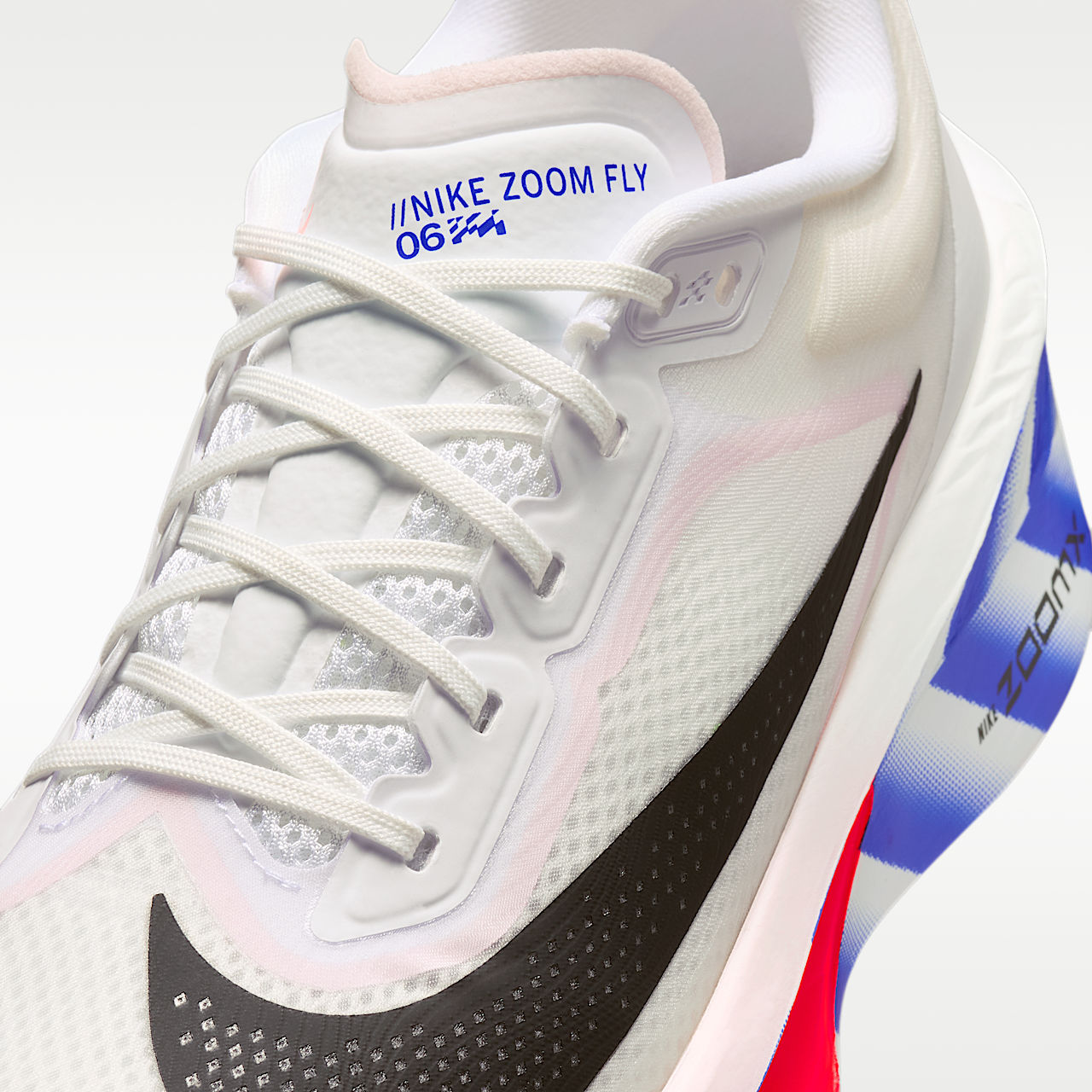 Zoom Fly 6 Men's Road Racing Shoe White/Silt Red/Racer Blue/Black