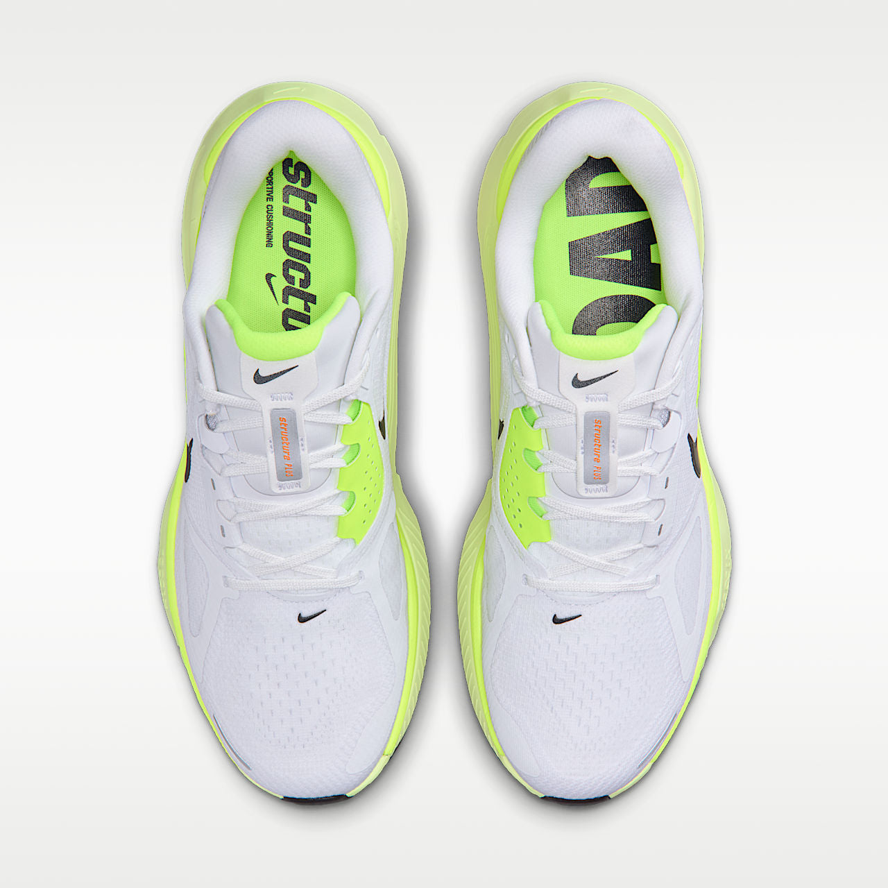 Structure Plus Men's Road Running Shoes White/Pure Platinum/Volt/Black