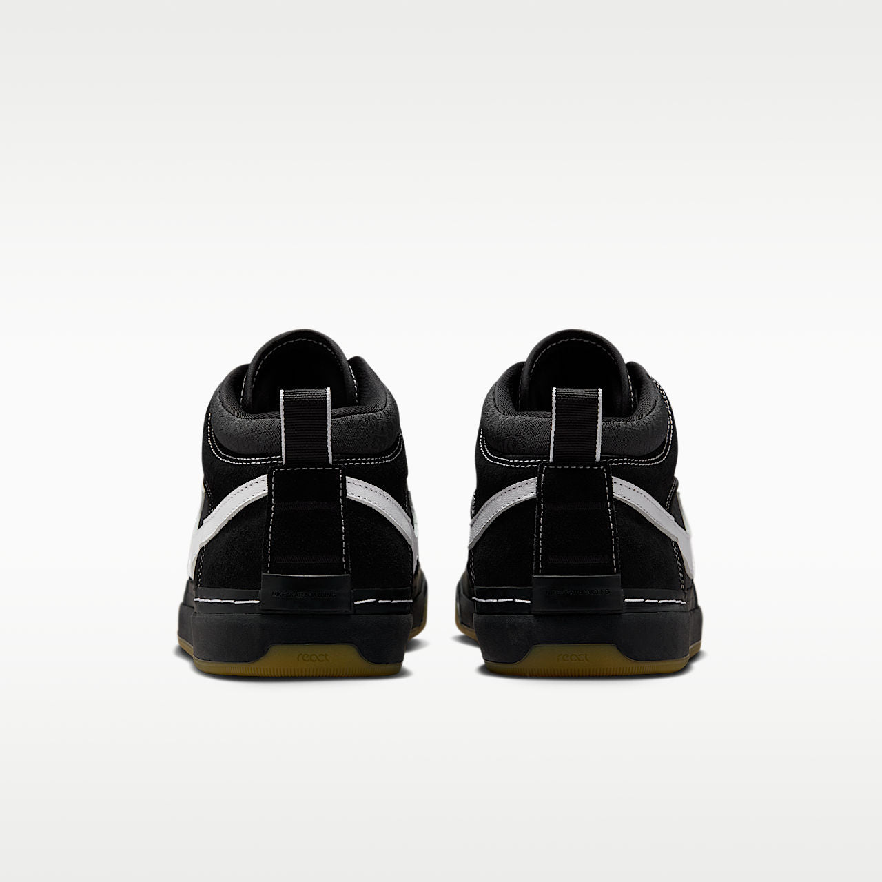 Unisex SB React Leo Skate Shoes Black/Gum Light Brown/White