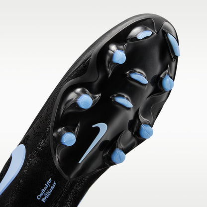 Tiempo Maestro Elite Low-Top Soccer Cleats TECHLEATHER Black/Ice Blue