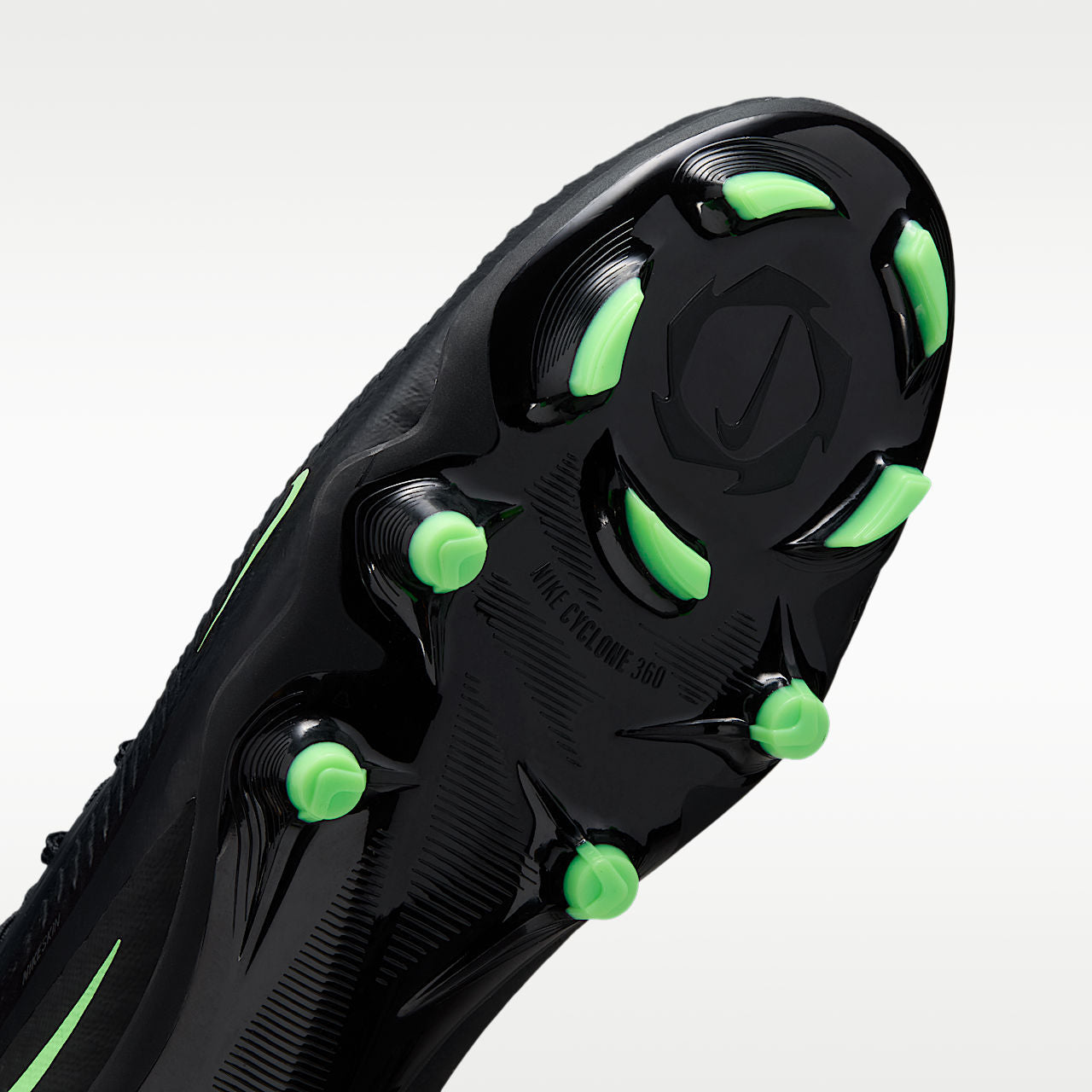 Phantom 6 High Academy Multi-Ground Soccer Cleats Black/Black/Illusion Green