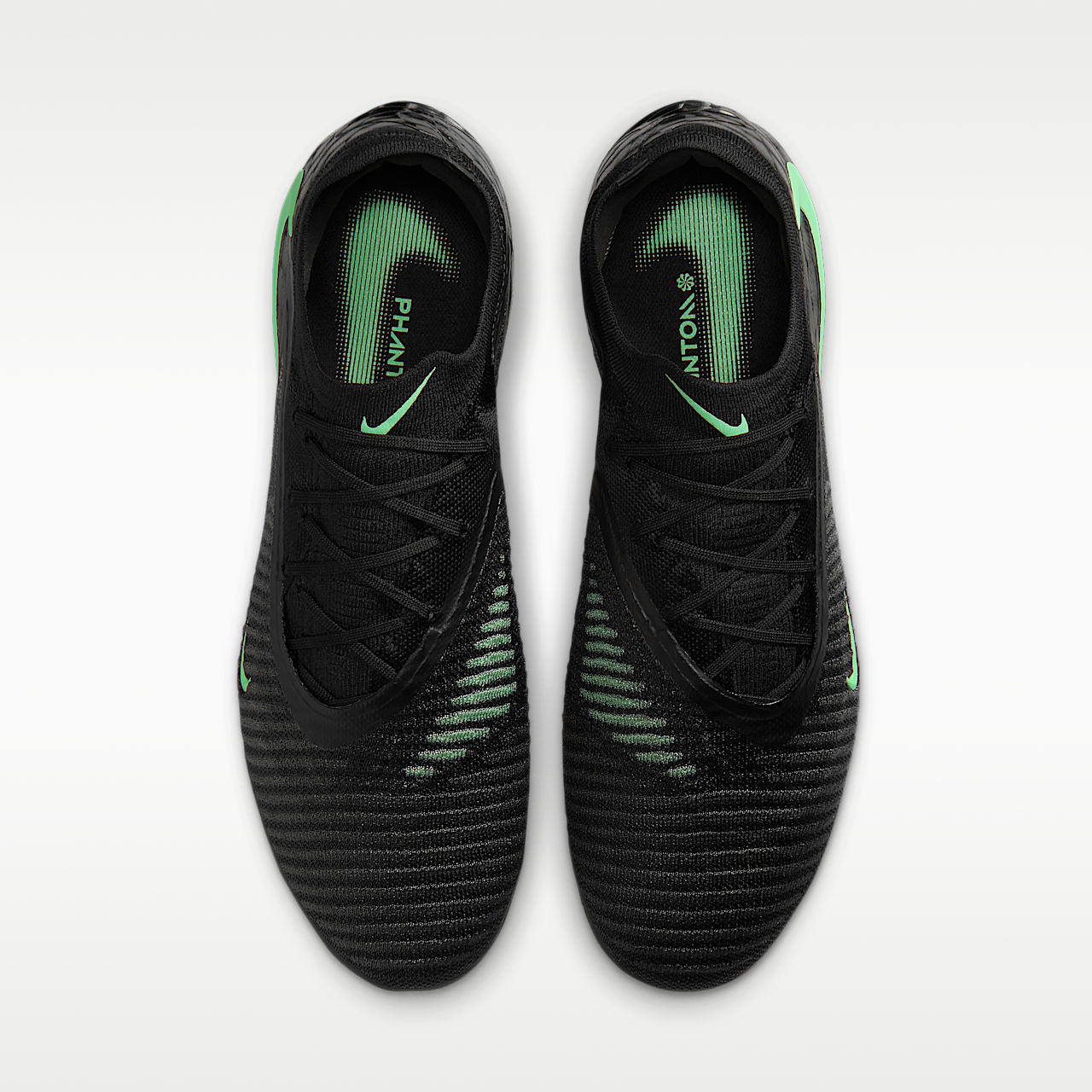 Phantom 6 Low Elite Firm-Ground Soccer Cleats Black/Black/Illusion Green