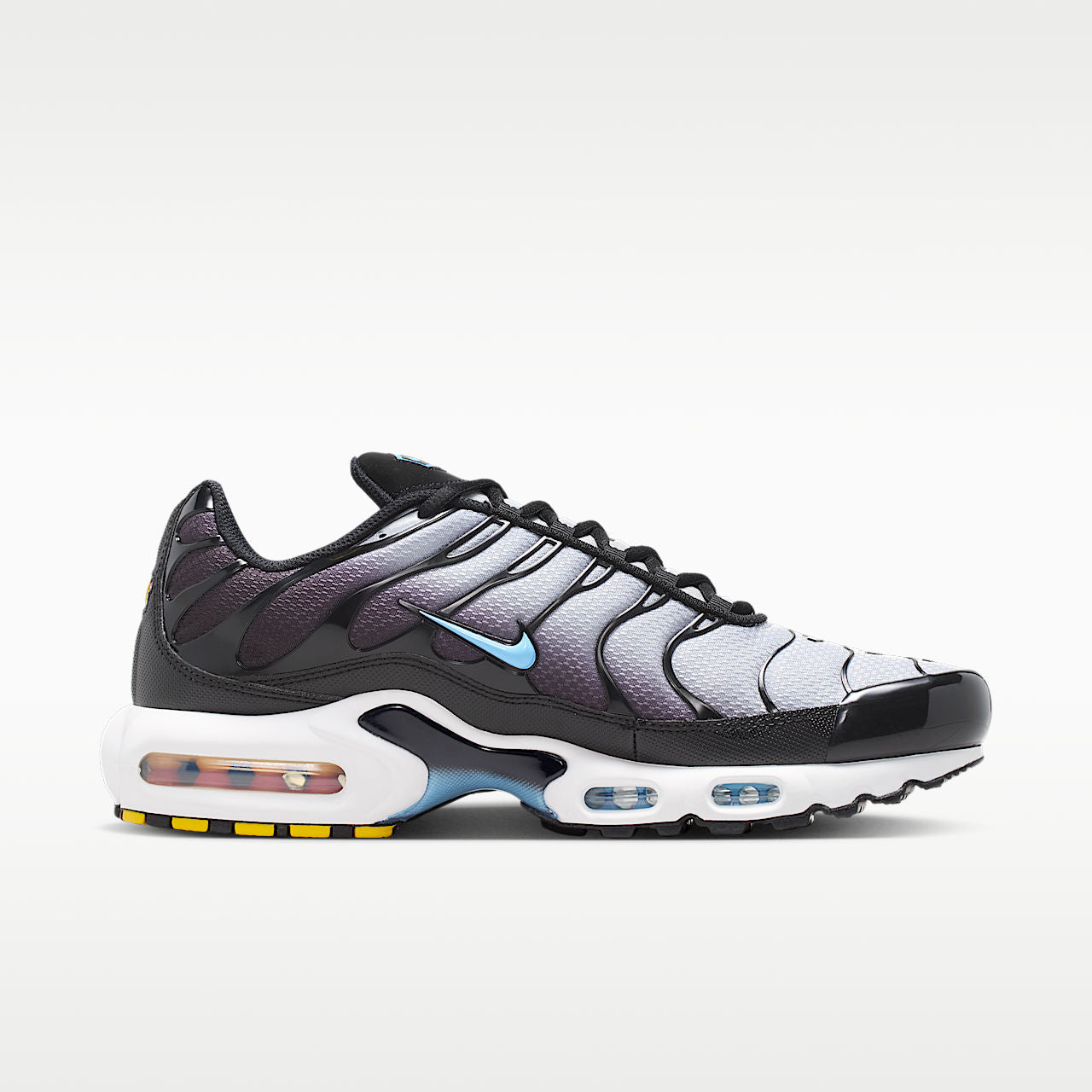 Air Max Plus Shoes Airy Mesh Black/Light Smoke Grey/White/Football Blue