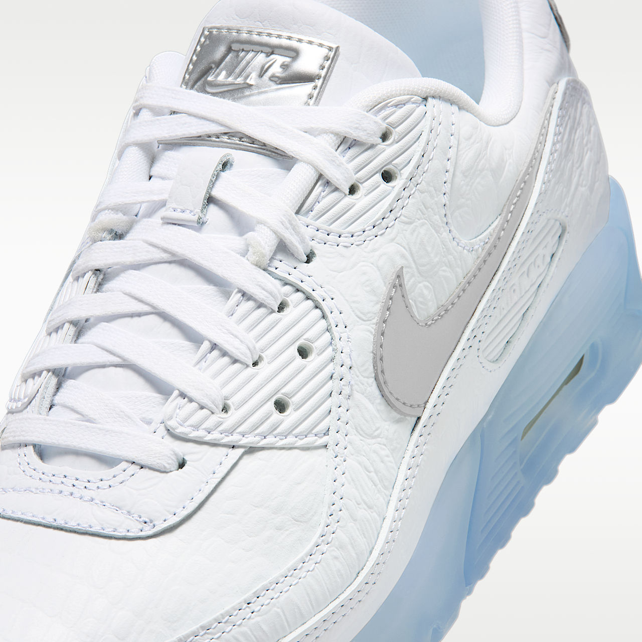 Air Max Terrascape 90 Men's Shoes Leather White Blue Tint Pure Platinum Chrome