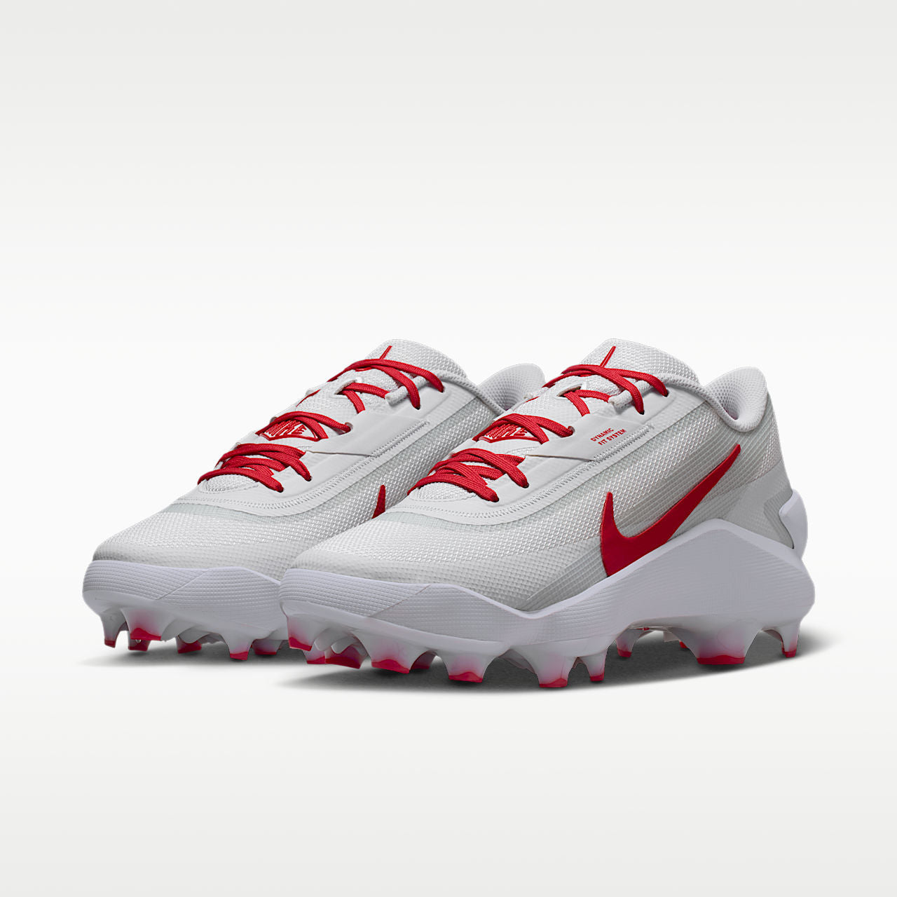 Unisex Diamond Showcase MCS Baseball Cleats White/University Red