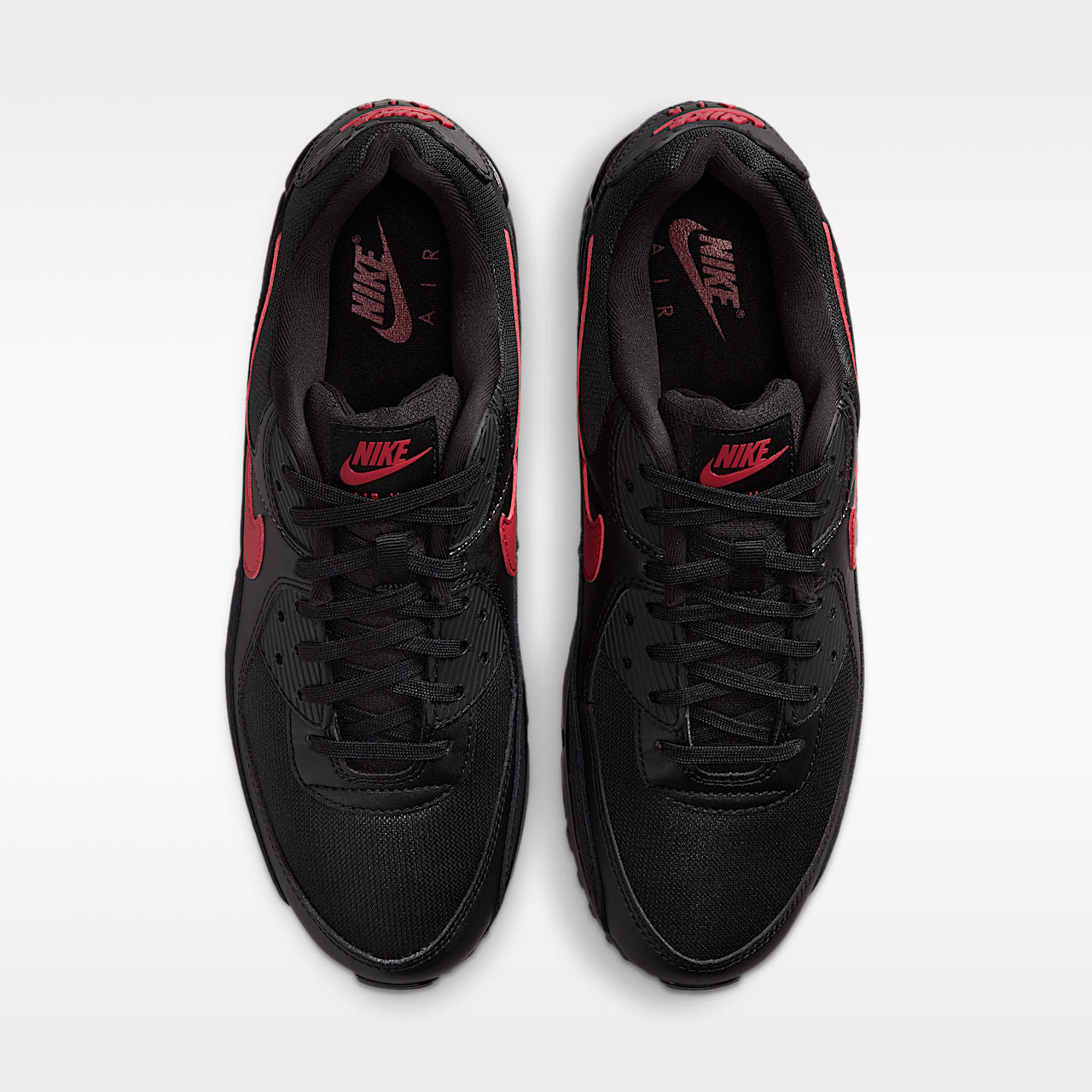 Air Max 90 Premium Men's Shoes - Black/Black/Tough Red