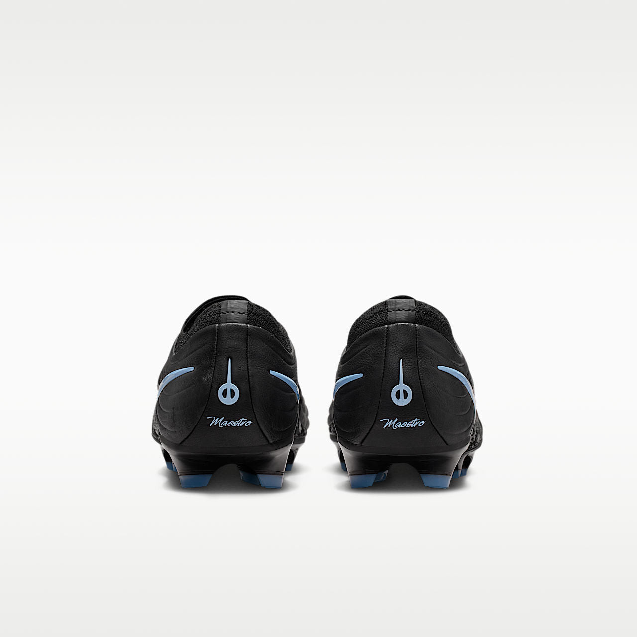 Tiempo Maestro Elite Low-Top Soccer Cleats TECHLEATHER Black/Ice Blue