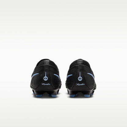 Tiempo Maestro Elite Low-Top Soccer Cleats TECHLEATHER Black/Ice Blue