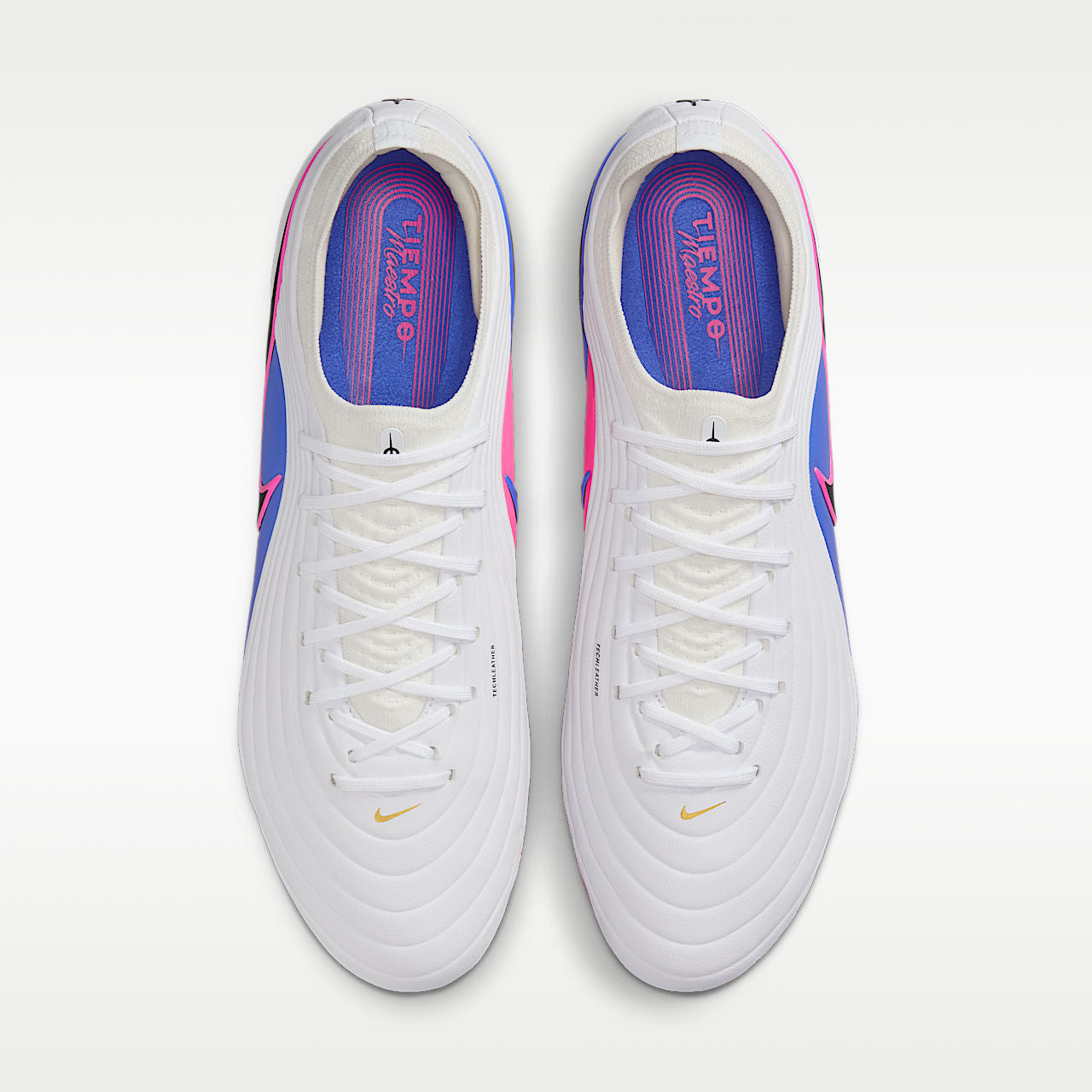 Tiempo Maestro Elite Firm-Ground Low-Top Soccer Cleats White/Racer Blue