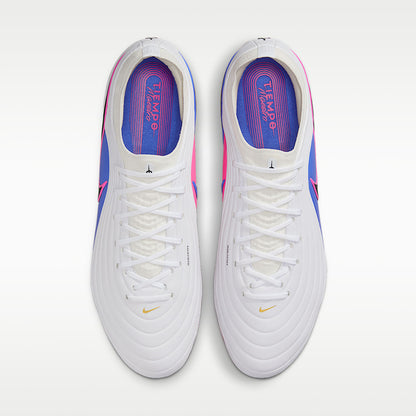 Tiempo Maestro Elite Firm-Ground Low-Top Soccer Cleats White/Racer Blue