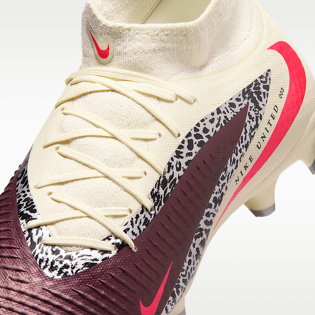 Phantom 6 High Academy Multi-Ground Soccer Cleats Unisex Burgundy Crush