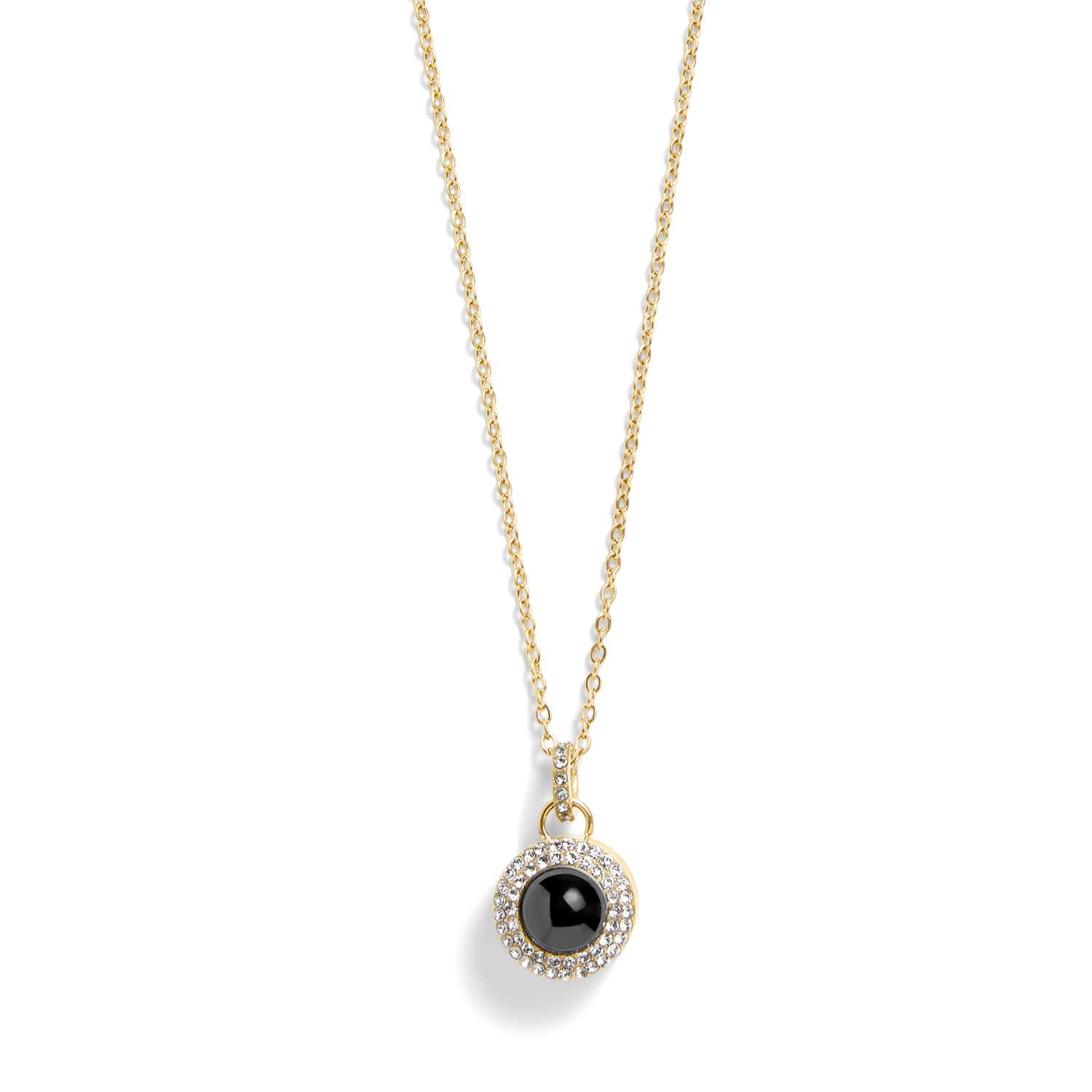 Personalized PavĂ© Circle Photo Necklace