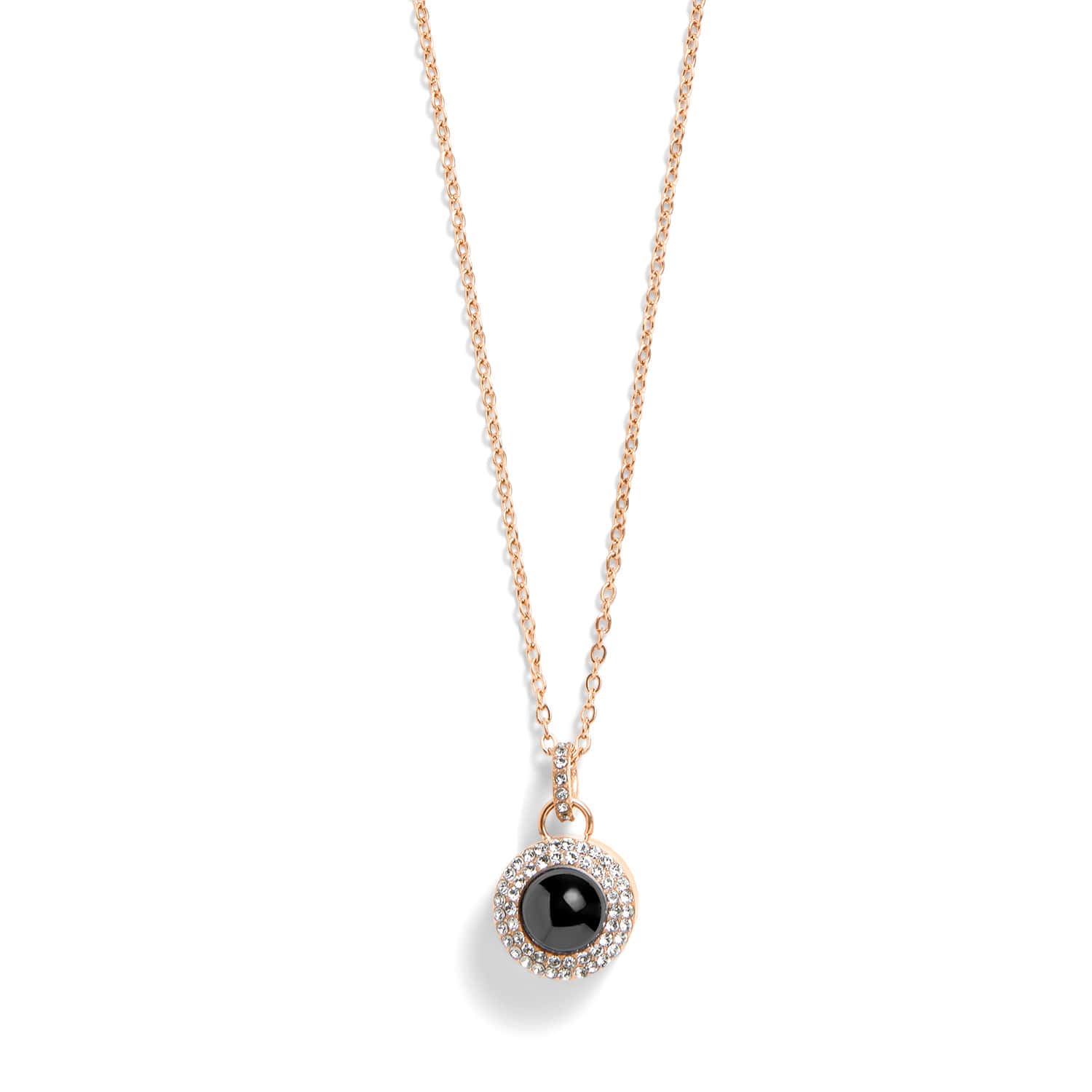 Personalized PavĂ© Circle Photo Necklace