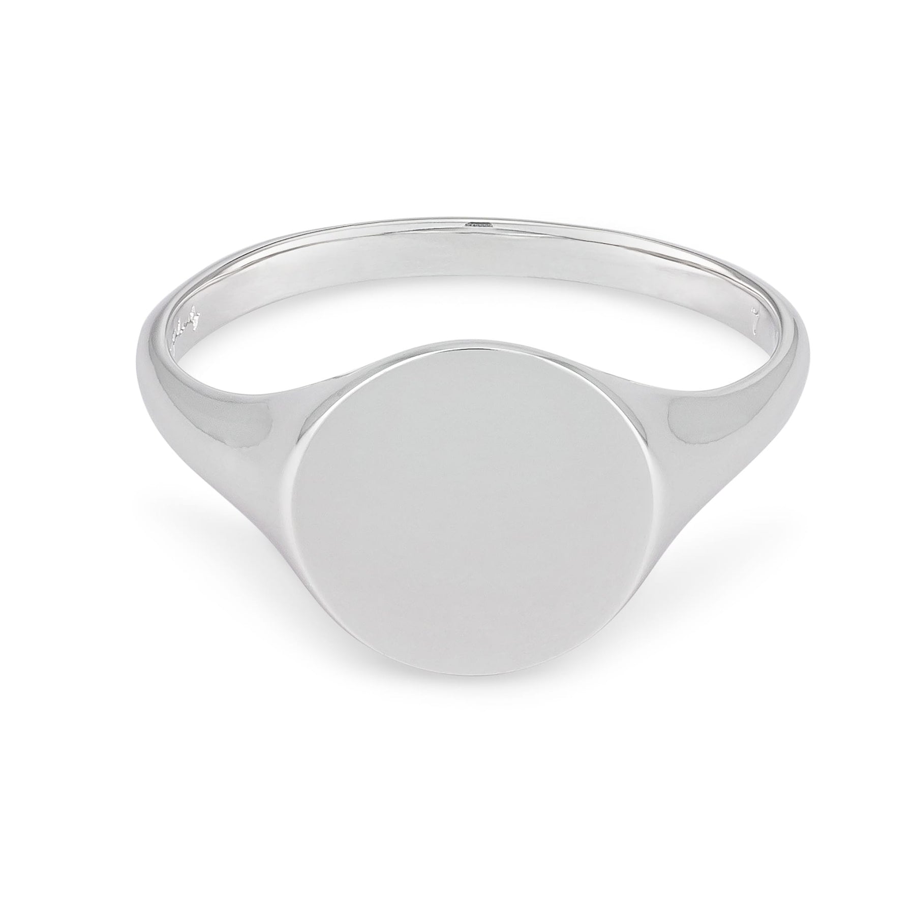 Engravable Circle Signet Ring