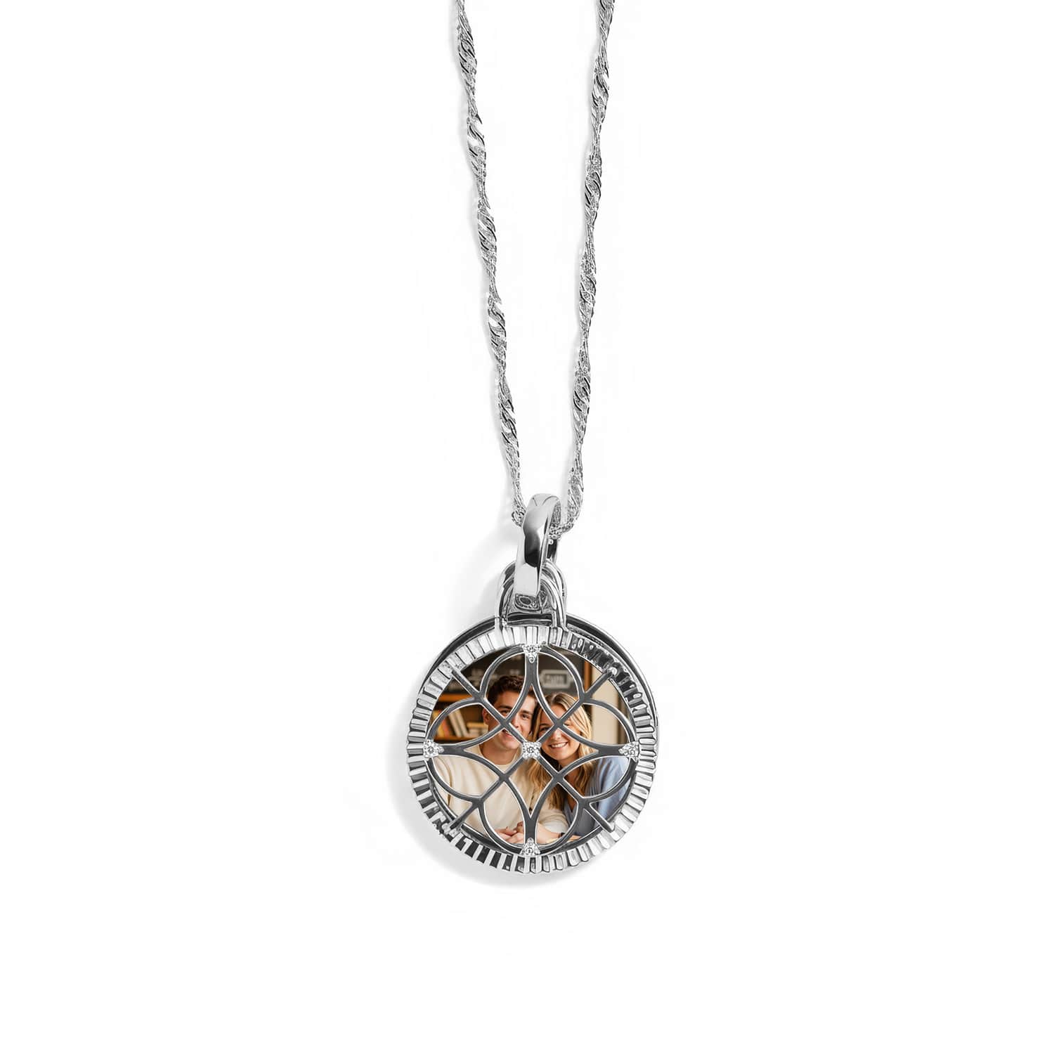 Personalized Filigree Photo Necklace