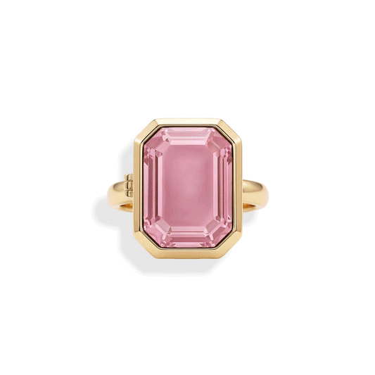 Personalized Cocktail Locket Ring