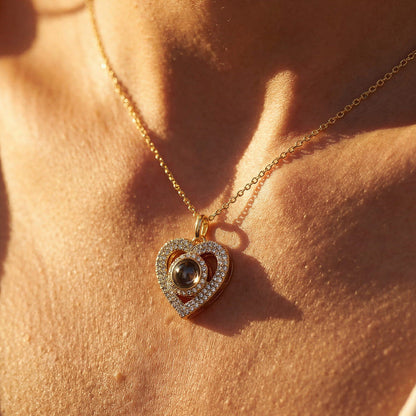 Personalized PavĂ© Heart Necklace