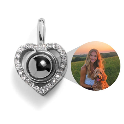 Personalized PavĂ© Heart Photo Charm