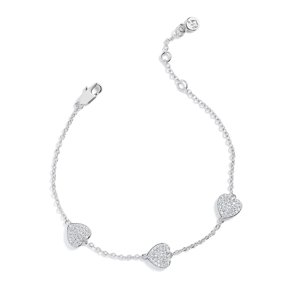 PavĂ© Heart Station Bracelet