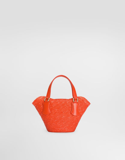 Coffa Capri Tote Bag Raffia Multi-colored Gold-Toned Hardware