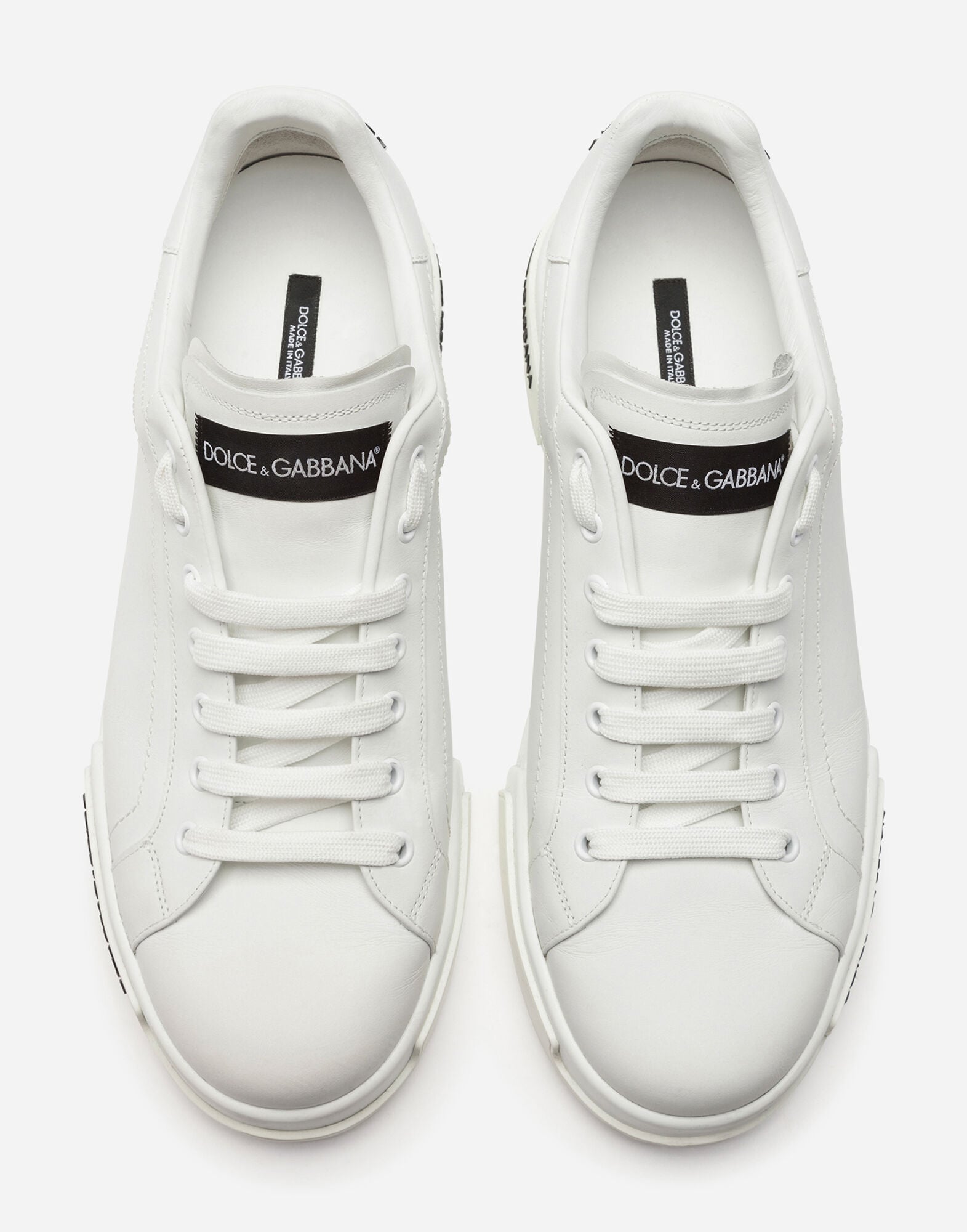 Men's Portofino Calfskin Nappa Sneakers White