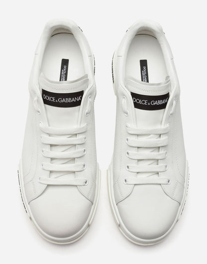 Men's Portofino Calfskin Nappa Sneakers White