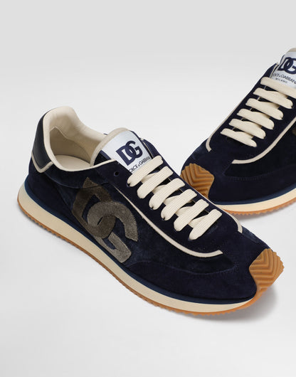 DG Cushion Men's Sneakers Mixed Velvet Calfskin Multicolor