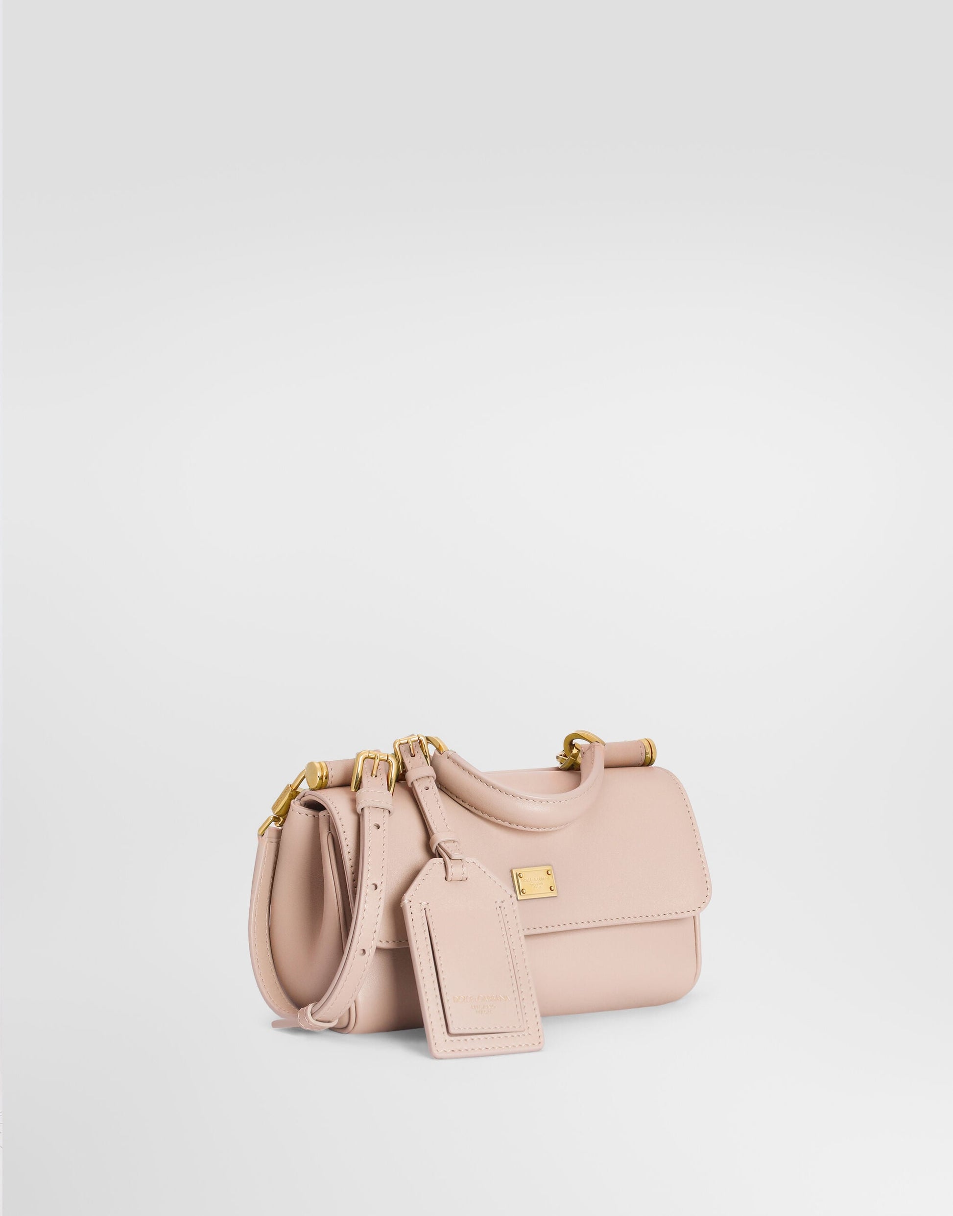 Mini My Sicily Handbag Plongé Calfskin Beige Vintage Brass Hardware