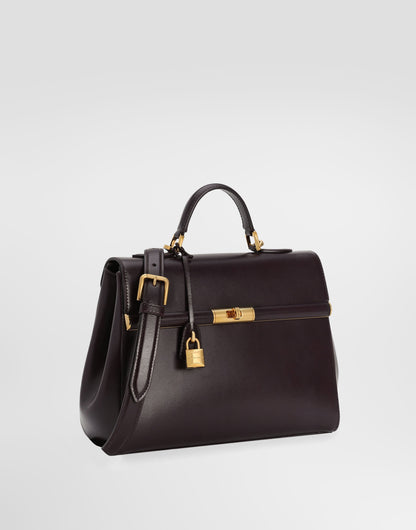Marlene Handbag Palmellato Calfskin Bordeaux Vintage Brass-Toned Hardware
