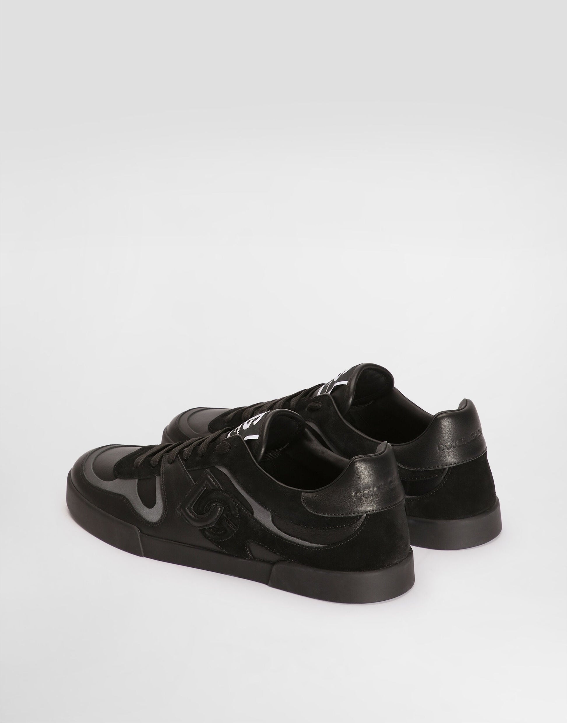 Portofino Calfskin Sneakers in Black M Shape